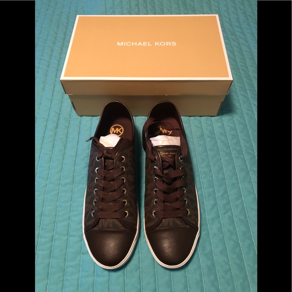 Michael Kors Sneakers, Size 11, Brown Signature